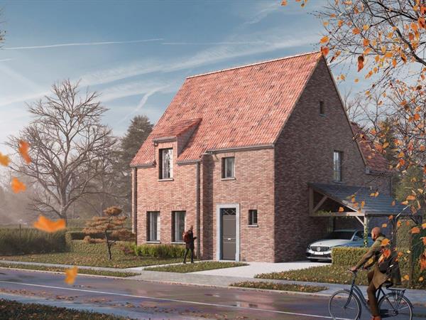 Landelijk gelegen nieuwbouwvilla op lot bouwgrond voor open bebouwing met mogelijkheid tot extra weide / tuin