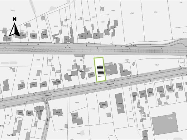 Perceel bouwgrond van 654m2 gelegen te Zarren